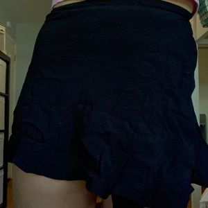 brandy melville black tie skirt